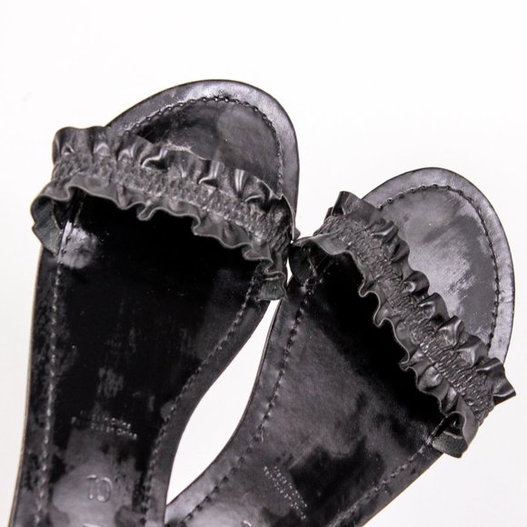 *Joe Fresh Black Faux Leather Sandal - Picture 4 of 4